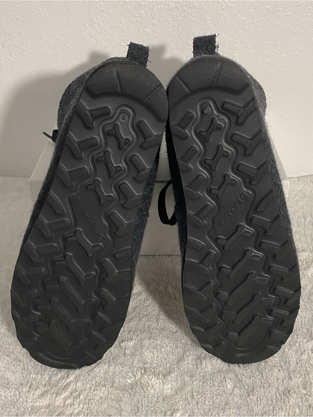 Bearpaw Krista Charcoal Gray Wool Felt Lace Up Boots Women’s Size 9 - Picture 8 of 12